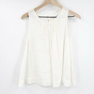 J Brand White A-Line Sleeveless Top XS Cotton Blend Minimalist Tank
